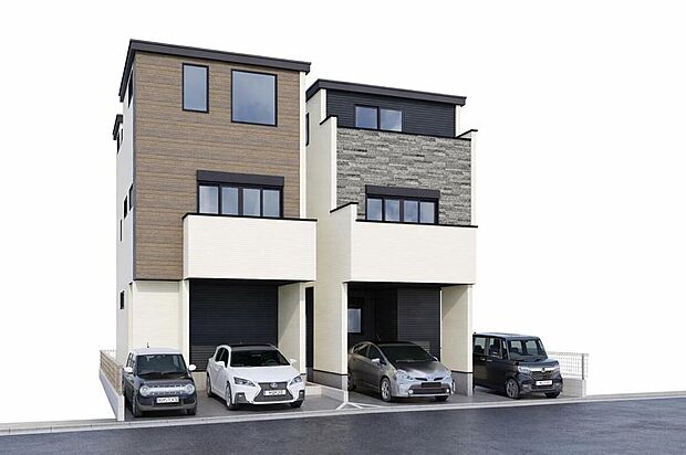 ≪外観完成予想パース≫
全棟2台駐車可能なカースペース付きです♪
セカンドカーをお持ちの方はもちろん、来客用にも利用できます♪