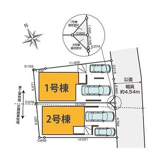 ≪全体区画図≫
JR総武線「新小岩」駅＆都営新宿線「船堀」駅2路線2駅利用できます☆お車2台駐車可能（※車種による）。