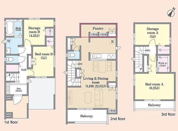 (B号棟)、価格6390万円、2LDK+2S、土地面積73.06m2、建物面積121.1m2