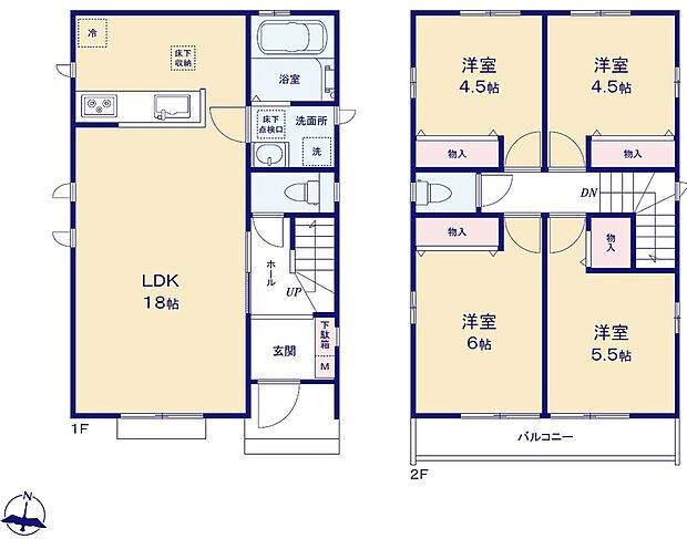(A号棟)、価格6090万円、4LDK、土地面積103.13m2、建物面積88.18m2