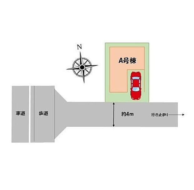 ≪全体区画図≫住人以外の人通りが少ないためプライバシーを守りやすい環境です。小さなお子様のいるご家庭も安心ですね♪