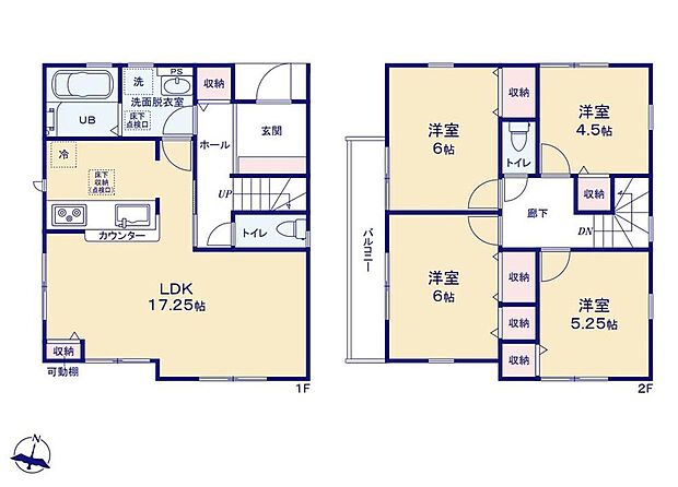 (1号棟)、価格6790万円、4LDK、土地面積89.56m2、建物面積92.34m2