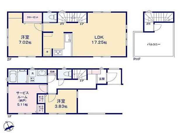 【2LDK+S】◆リビングを見渡せるL字型対面式キッチン
◆ご家族のコミュニケーションが増えるリビングイン階段
◆日当たり良好なルーフトップバルコニー
◆多用途に活躍する納戸付き