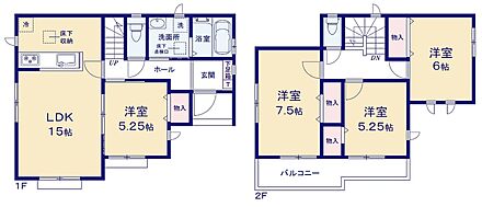 広々15帖のLDK！対面キッチンからはLDK全体を見渡せます♪各居室に収納を完備しているので、お部屋をスッキリとご使用頂けます♪広々としたバルコニーは2部屋から出入り可能で便利！大量の洗濯物も楽々です♪ 
