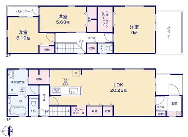 (１号棟)、価格3180万円、3LDK、土地面積120.35m2、建物面積106.5m2