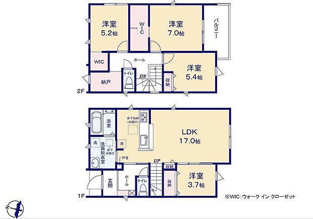 (１号棟)、価格3850万円、4LDK+S、土地面積160.17m2、建物面積101.02m2