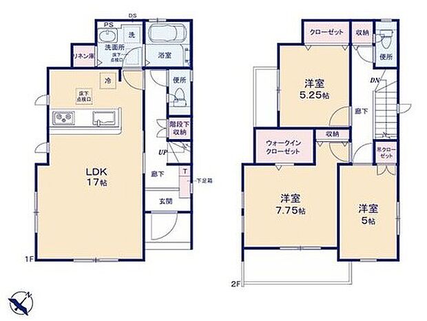 (1号棟)、価格3699万5000円、3LDK、土地面積118.05m2、建物面積90.67m2