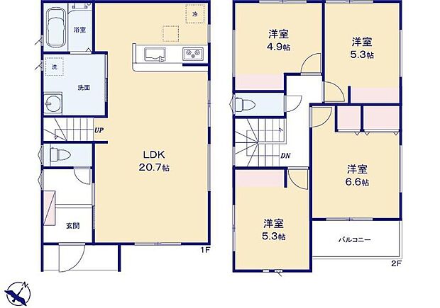 (1号棟)、価格2990万円、4LDK、土地面積151.17m2、建物面積99.64m2