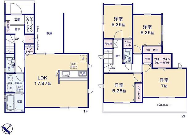 (1号棟)、価格2,880万円、4LDK、土地面積116.29m2、建物面積114.19m2