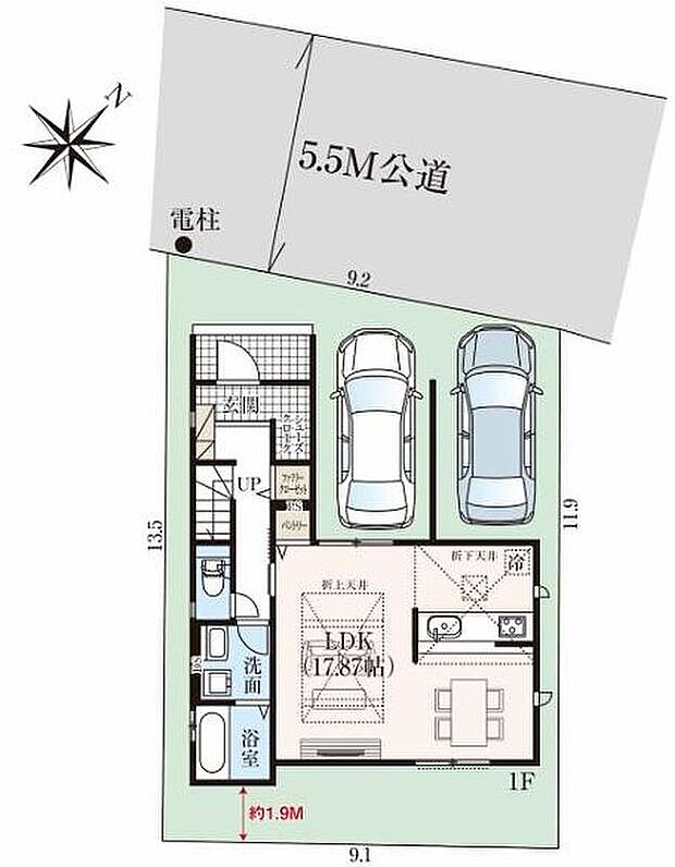 豊山町青山5期 限定1棟
並列2台駐車可能♪
1号棟 2,880万円