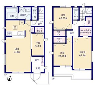 対面式キッチン仕様の広々とした１６帖の明るいリビング♪
キッチンがスッキリ片付くパントリー付き♪
大きな荷物も収納可能なウォークインクローゼット付き♪
日当たり良好な南向きのワイドバルコニー♪ 