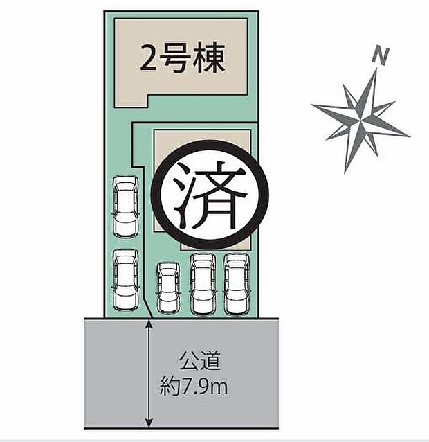 【全体区画図】名古屋市守山区天子田2丁目、全2棟
1号棟 ご成約済み
2号棟 3,790万円