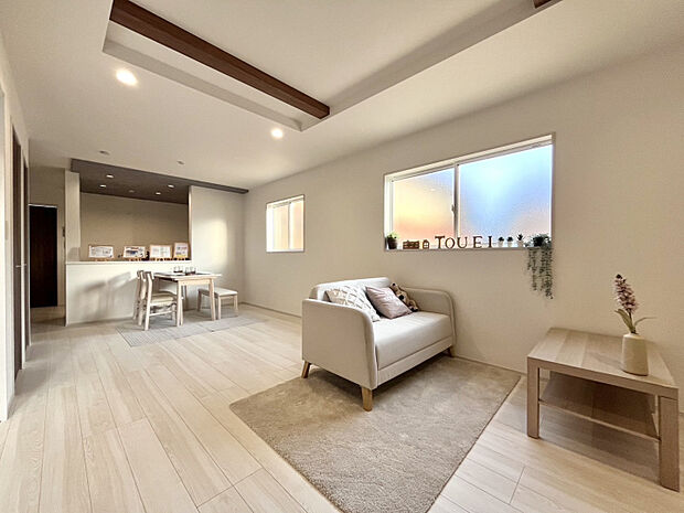 3号棟 リビング モデル家具設置中です!