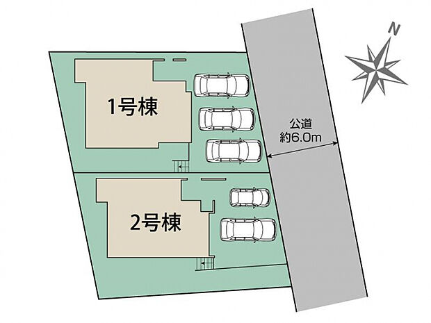 知多市新知東町2丁目2棟 区画図