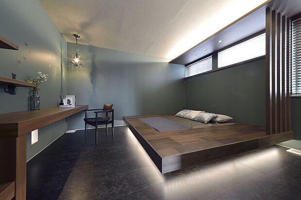 【ホテルシックな寝室でデザイン性と実用性の両立】当社施工事例:お客様の自由に設計することが出来ます。