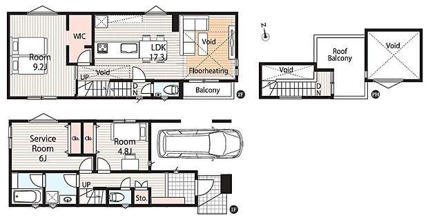 暮らしの快適性・居心地の良い住空間設計です。リビングを中心に、ご家族皆様が充実の暮らしをお送りいただけるプランニングです。