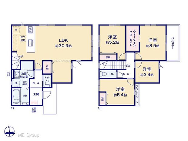 ◆１号棟◆～Floor plan～　図面と異なる場合は現況を優先