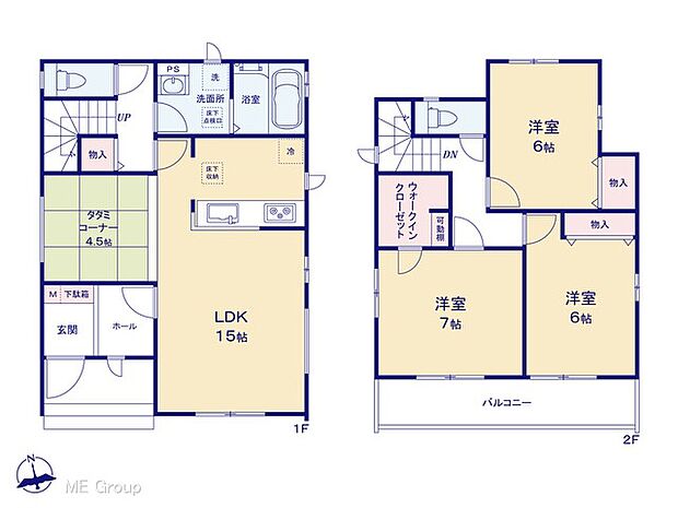 ◆M号棟◆~Floor plan~ 図面と異なる場合は現況を優先致します。