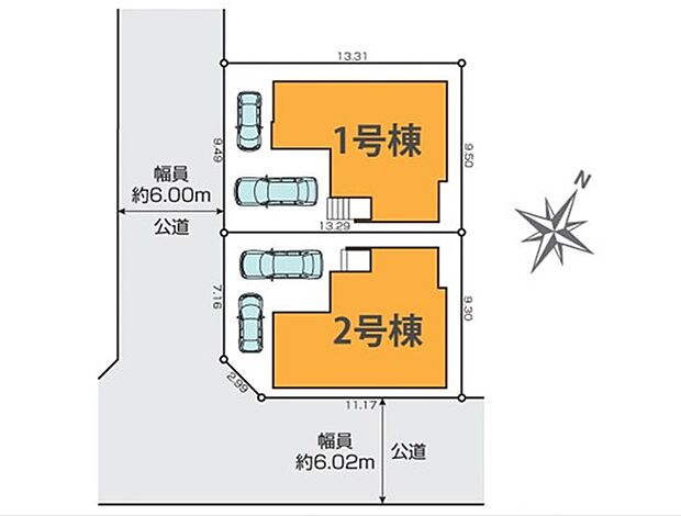【区画図】~Plot map~ 図面と異なる場合は現況を優先致します。