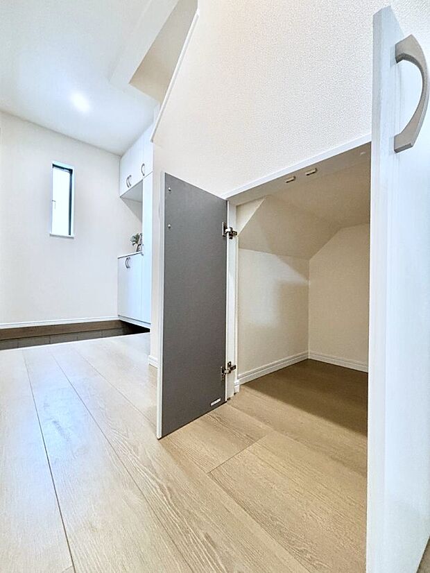 【その他設備(階段下収納)】階段下スペースをいかした収納