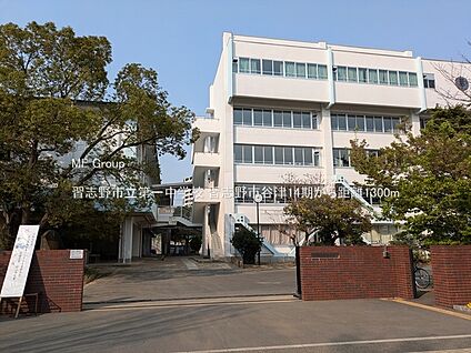 習志野市立第一中学校 1300m