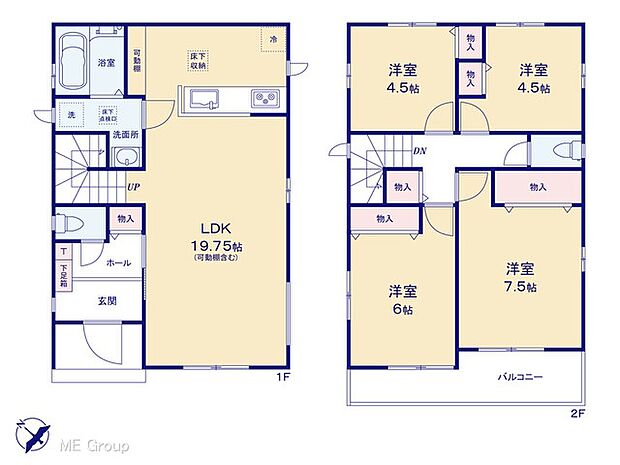 【4LDK】~Floor plan~ 図面と異なる場合は現況を優先
