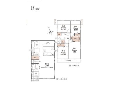 ◆E号棟◆～Floor plan～　図面と異なる場合は現況を優先致します。 