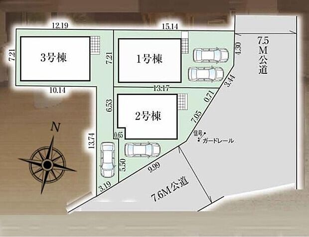前面道路7.5mの角地に立地!
両方からの通風・採光を得られて快適さ◎
周辺は落ち着いた住環境です☆