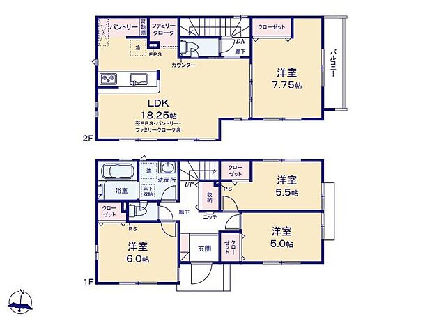 (1号棟)、価格5590万円、4LDK、土地面積127.06m2、建物面積99.36m2