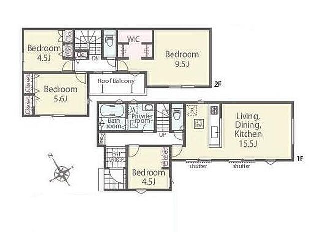 (1号棟)、価格3390万円、4LDK、土地面積132.14m2、建物面積100.4m2