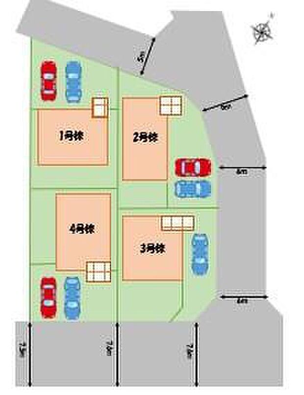 心地よさを追求した4邸の街並誕生。ライフスタイルに合わせてお選び下さい。
駅まで徒歩2分！駅チカなので、毎日余裕をもって通勤・通学出来る立地です♪