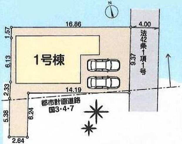 並列2台駐車できるカースペースを完備！
日当たりの良いお庭では、ガーデニングや家庭菜園も楽しめそうですね♪♪