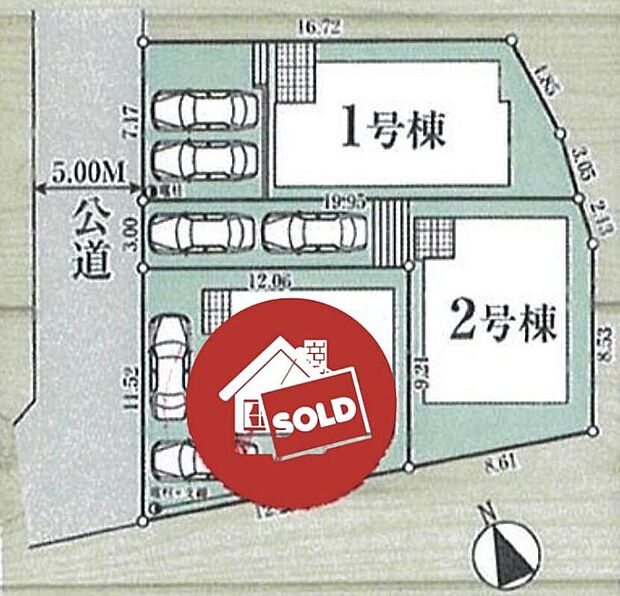 明るい陽光を長く取り込める南西向き♪
全棟駐車スペース2台分完備!