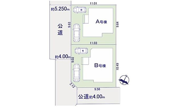 開放的な角地を含む全2棟！
東南向きで暖かな朝陽を取り込める快適なお住まいです☆
全棟2台の駐車が可能です（車種によります）