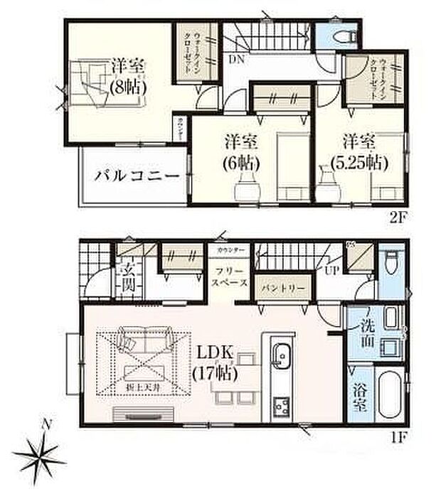 (1号棟)、価格5680万円、3LDK、土地面積120.76m2、建物面積97.29m2 