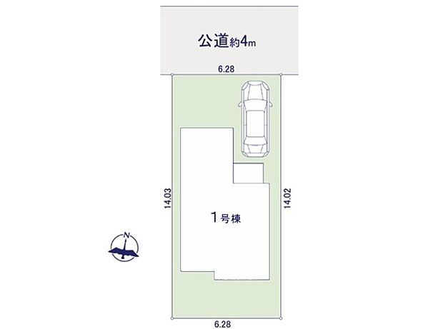 閑静な住宅地にある南向きのお住まい☆
駐車スペースを確保した敷地は、戸建てならではの魅力「庭付き」です♪