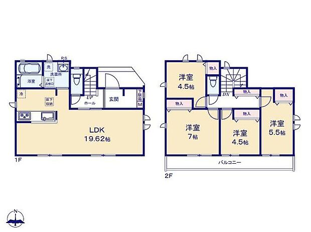 (A号棟)、価格 万円、4LDK、土地面積100.03m2、建物面積96.88m2