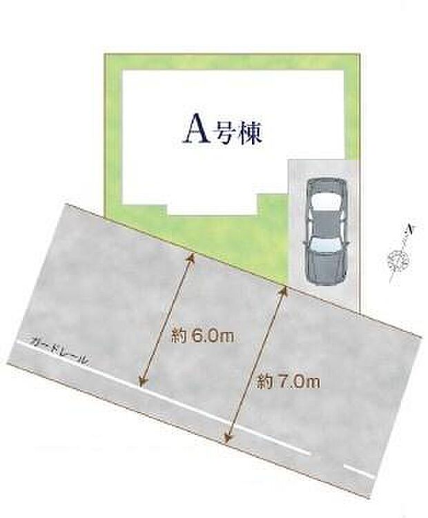 駐車スペースもしっかり確保♪
前面道路が約6mあるので、駐車が苦手な方も安心ですね☆