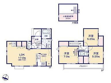 ☆嬉しい「ロフト」付きのお住まい☆
【17帖】のLDKは家族のコミュニケーションが深まる「リビングイン階段」を採用！
2階主寝室に嬉しい「ロフト」を設置☆
スッキリ片付くお住まいです♪ 