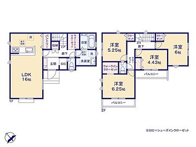 玄関ホールにご家族皆様が使いやすい「WIC」♪
玄関スッキリ「SIC」♪　キッチンが広々使える「パントリー」など
「ココに収納が欲しい」と思うところに収納があるお住まいです☆ 
