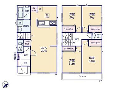 ◇ご家族の帰宅も分かりやすいリビングイン階段付き♪
◇お水や調味料のまとめ買いしても置き場所に困らないパントリー付き♪
◇掃除用具などよく使用するものを収納しやすいリビング収納付き♪ 