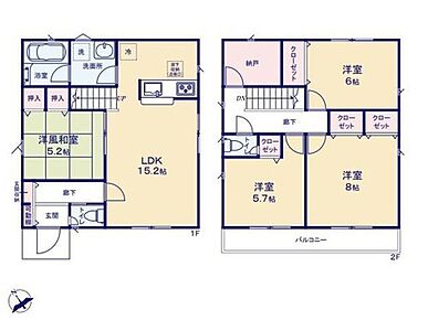 ◇来客用やお子様の遊び部屋としても利用できる和室付き♪
◇ご家族の帰宅も分かりやすいリビングイン階段付き♪
◇アウトドア用品などの大きな荷物も収納出来る納戸付き♪ 