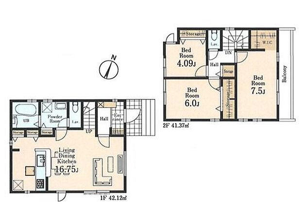 【3LDK】帰宅時・外出時の自然なコミュニケーションを育むリビングイン階段を採用。
仲良し家族の画が浮かびます♪
洋服はもちろん、お子様との思い出もたっぷりしまえるウォークインクローゼットを完備！