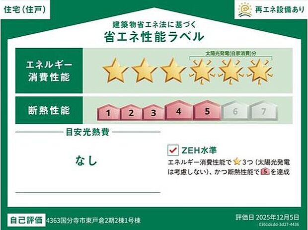 【【省エネ性能ラベル】】販売住戸が複数の場合、本ラベルは特定の住戸の性能を示すものであり全ての住戸の性能を示すものではありません。
