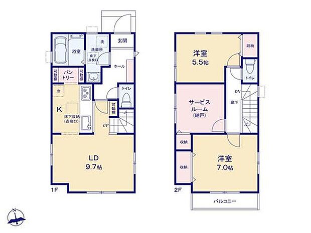 【2LDK+S】リビングはたっぷりの陽光と爽やかな風を取り込める「三面採光」!
ご家族が心地良くお過ごしいただけます☆
居室には全室収納完備!「納戸は」収納としてはもちろん
リモートワークなどでも活躍しそうですね!