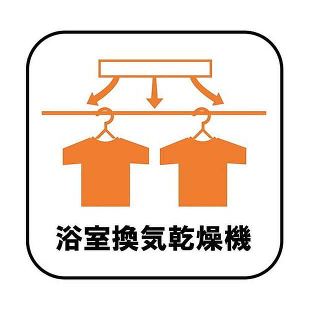 【☆浴室乾燥機☆】雨の日や冬場のお洗濯に嬉しい装備。洗濯物を乾かすだけでなく、入浴の度に換気機能で湿気を排出できるためカビの防止にもなります。