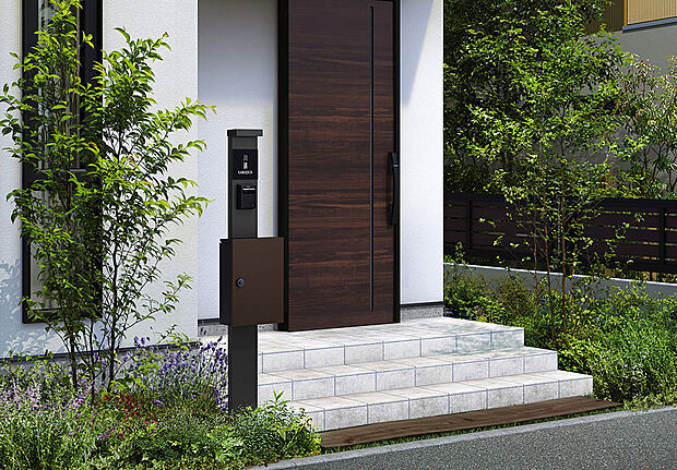 【機能門柱】従来のベーシックデザインを継承しながら、現代の住宅に合わせやすいシンプルな意匠。
すっきりと洗練された外観コーディネイトが可能です。