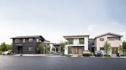 完成済み街並イメージパース