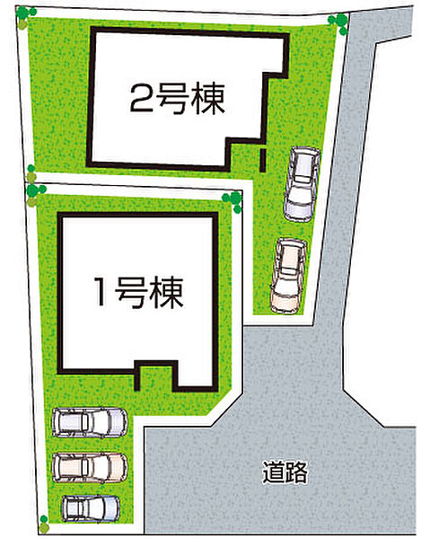 全２区画　前面道路６ｍ