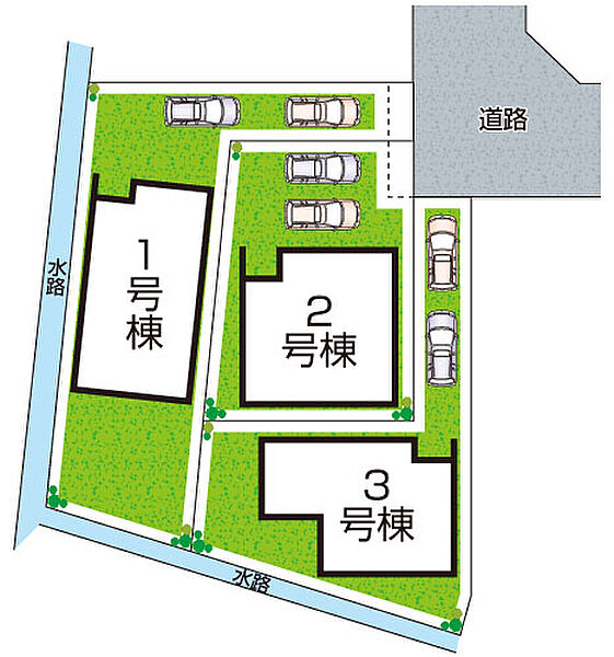 全３区画　前面道路６ｍ